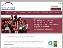Tablet Screenshot of bridgesprogrammes.org.uk